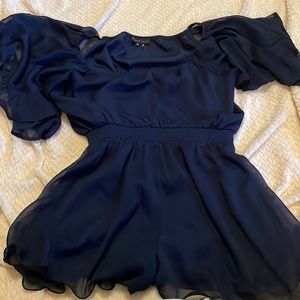 EUC Endless Rose Navy Blue Romper (M)